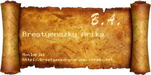 Brestyenszky Arika névjegykártya